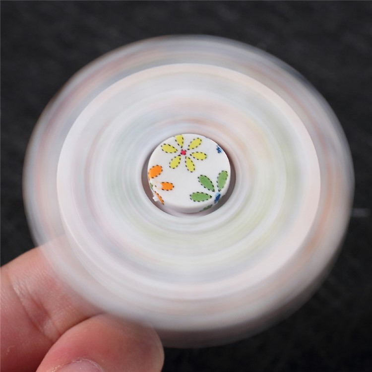 Flowers Pattern EDC Focus Toy Plastic Spinner Fidget Spinner Finger Toy Fast Bearing-10