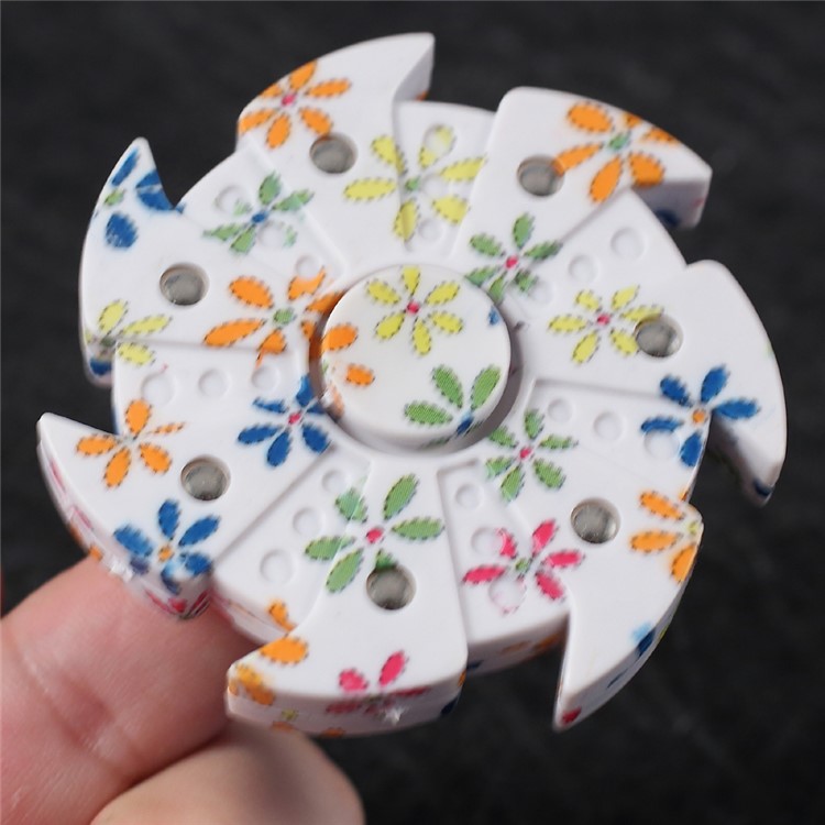 Flowers Pattern EDC Focus Toy Plastic Spinner Fidget Spinner Finger Toy Fast Bearing-11