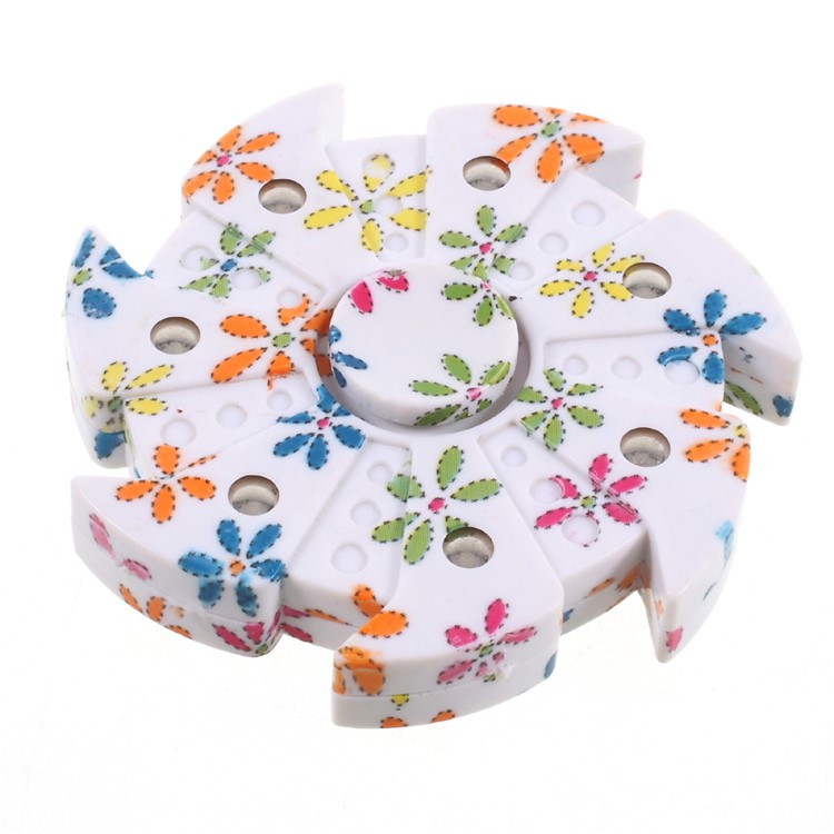 Flowers Pattern EDC Focus Toy Plastic Spinner Fidget Spinner Finger Toy Fast Bearing-2