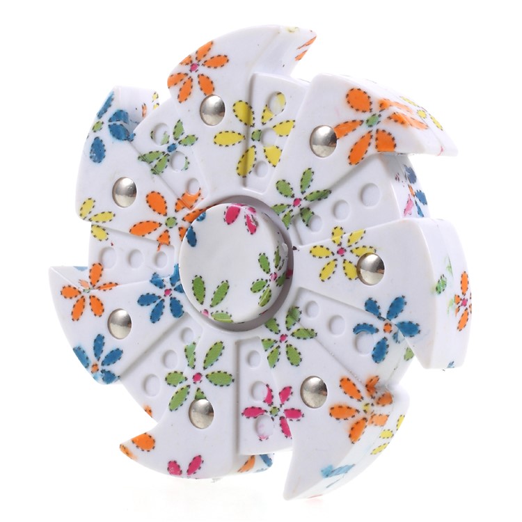 Flowers Pattern EDC Focus Toy Plastic Spinner Fidget Spinner Finger Toy Fast Bearing-3