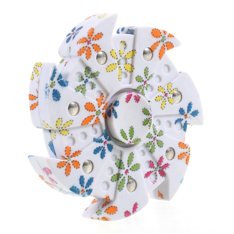 Flowers Pattern EDC Focus Toy Plastic Spinner Fidget Spinner Finger Toy Fast Bearing-4