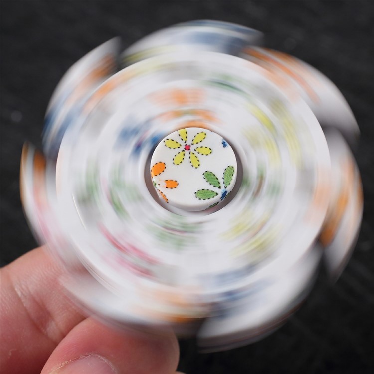 Flowers Pattern EDC Focus Toy Plastic Spinner Fidget Spinner Finger Toy Fast Bearing-8