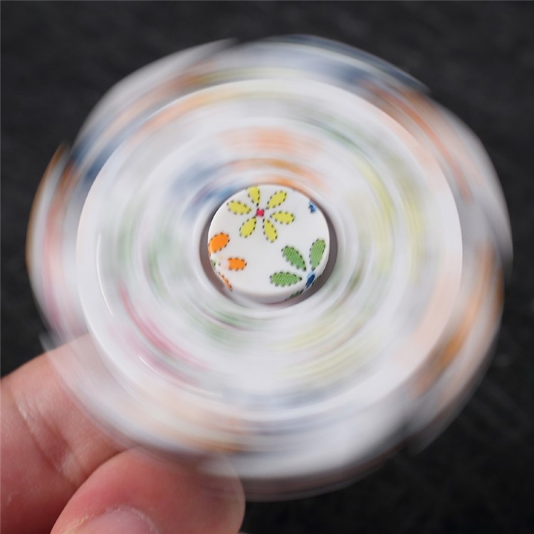 Flowers Pattern EDC Focus Toy Plastic Spinner Fidget Spinner Finger Toy Fast Bearing-9