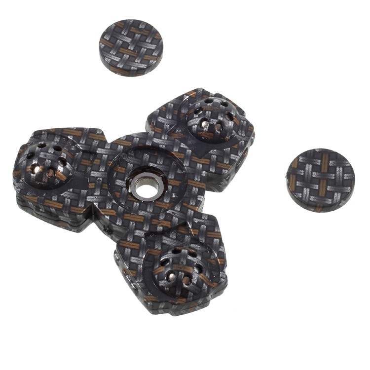 Woven Pattern EDC Tri-Spinner Fidget Spinner Finger Toy Fast Bearing-6