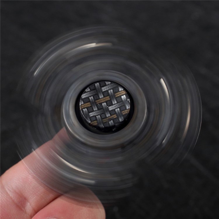 Woven Pattern EDC Tri-Spinner Fidget Spinner Finger Toy Fast Bearing-9