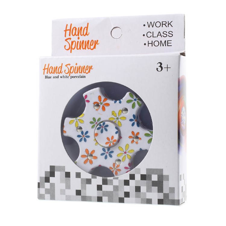 Flowers Pattern EDC Hexagon Spinner Fidget Spinner Finger Toy Fast Bearing-11