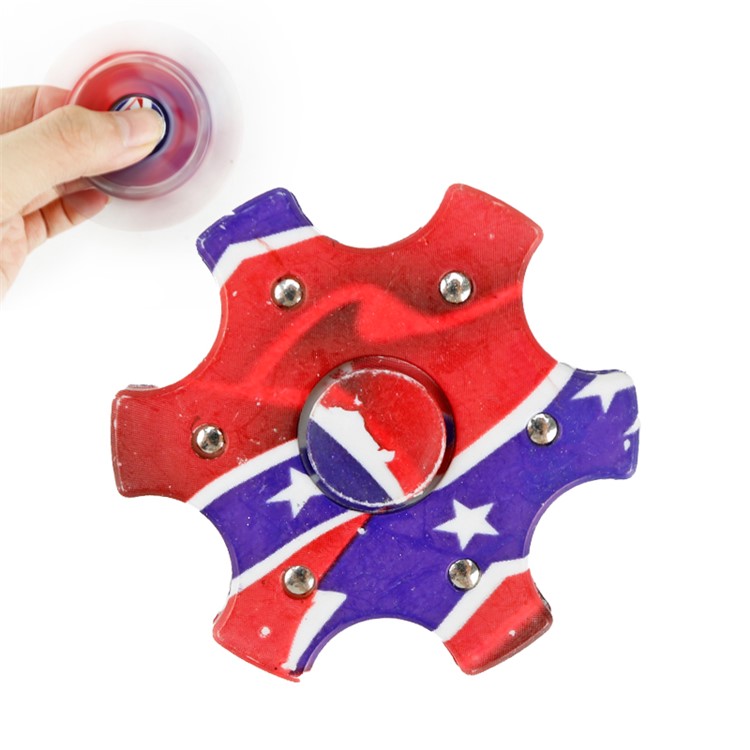 Flowers Pattern EDC Hexagon Spinner Fidget Spinner Finger Toy Fast Bearing-4