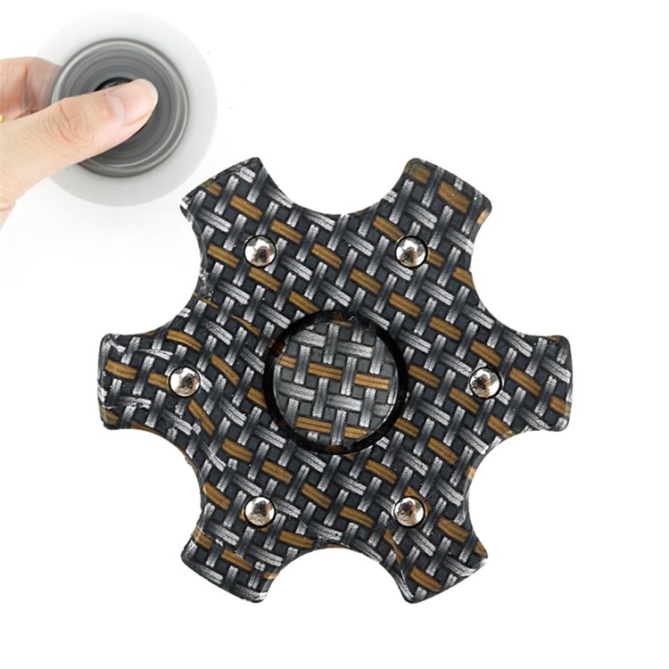 Flowers Pattern EDC Hexagon Spinner Fidget Spinner Finger Toy Fast Bearing-5
