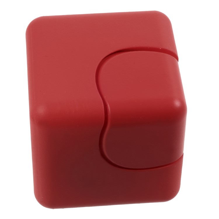 Cube Shape Plastic EDC Focus Toy Spinner Fidget Spinner Finger Toy - Red-2