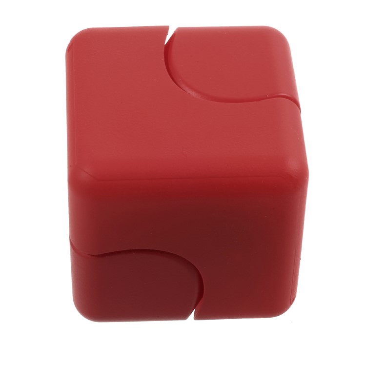 Cube Shape Plastic EDC Focus Toy Spinner Fidget Spinner Finger Toy - Red-3