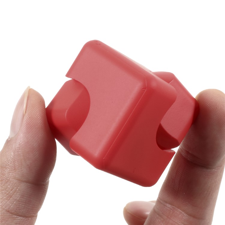 Cube Shape Plastic EDC Focus Toy Spinner Fidget Spinner Finger Toy - Red-4