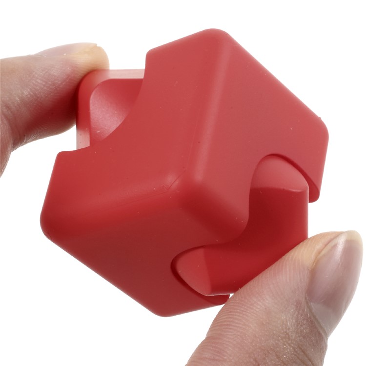 Cube Shape Plastic EDC Focus Toy Spinner Fidget Spinner Finger Toy - Red-5