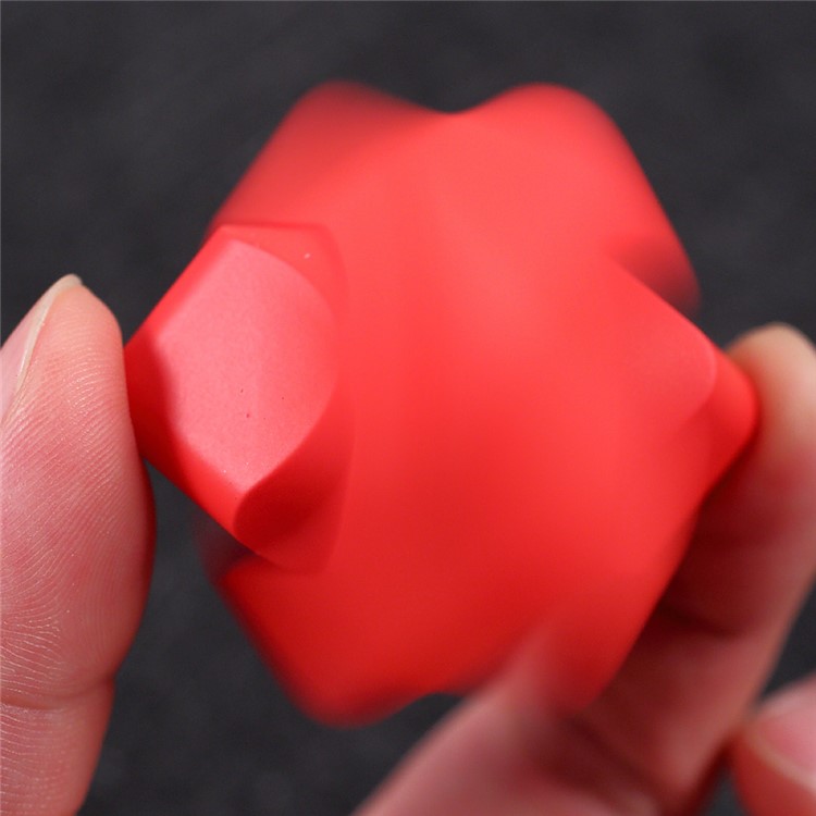 Cube Shape Plastic EDC Focus Toy Spinner Fidget Spinner Finger Toy - Red-6
