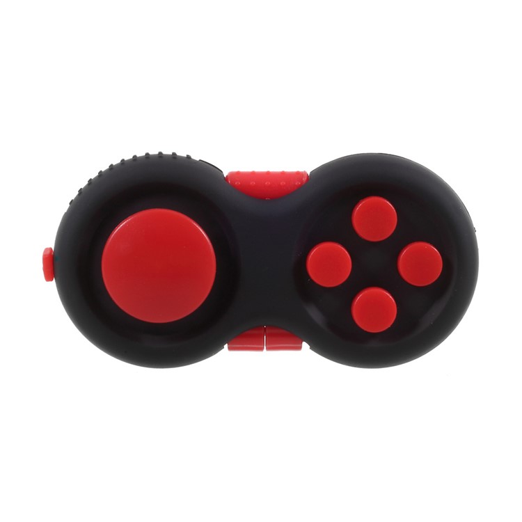 Fidget Pad Hand Shank Fidget Cube Anti-Anxiety and Decompression Toy for Adult and Kids - Black + Red-1