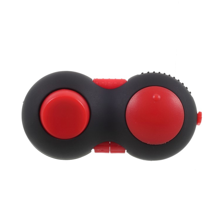 Fidget Pad Hand Shank Fidget Cube Anti-Anxiety and Decompression Toy for Adult and Kids - Black + Red-2
