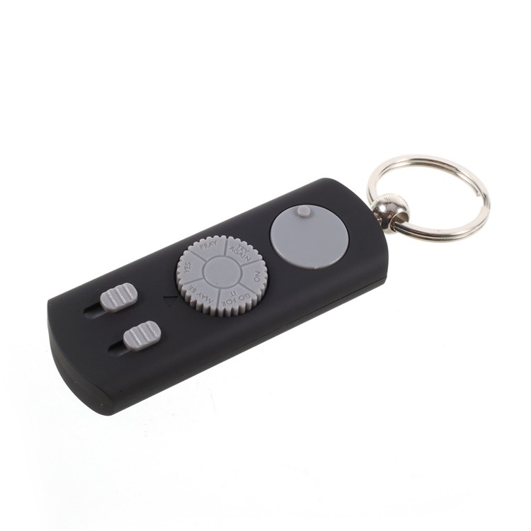 Controller Shape Fidget Spinner Cube Stress Anxiety Relief Hand Toy with Key Ring - Black / Grey-2