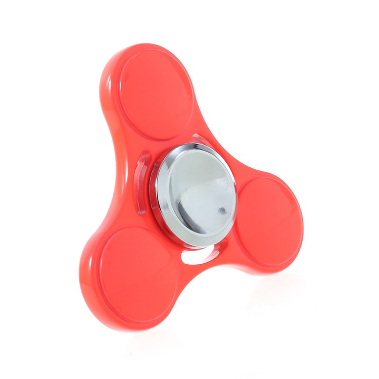 Tri-Spinner Fidget Toy Hand Spinner Stress Reducer Relieve Anxiety and Boredom - Red-1