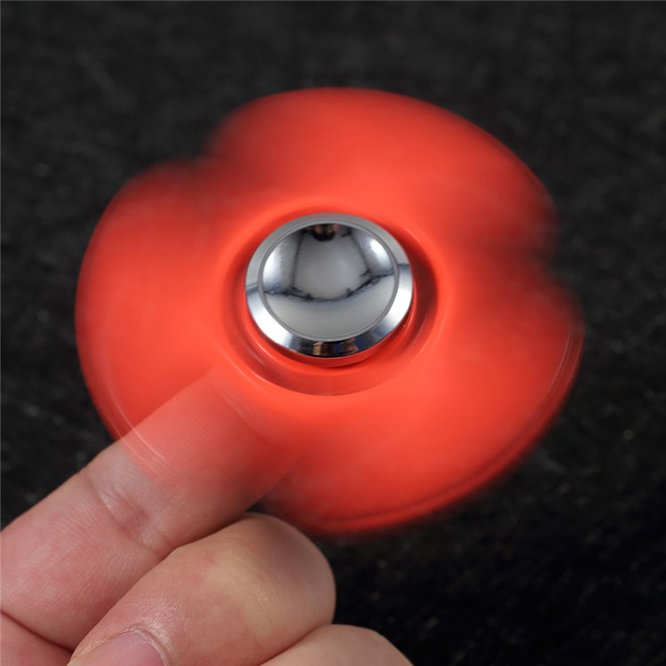 Tri-Spinner Fidget Toy Hand Spinner Stress Reducer Relieve Anxiety and Boredom - Red-4