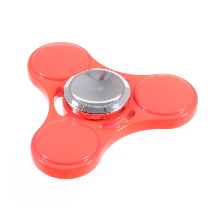 Tri-Spinner Fidget Toy Hand Spinner Stress Reducer Relieve Anxiety and Boredom - Red-5