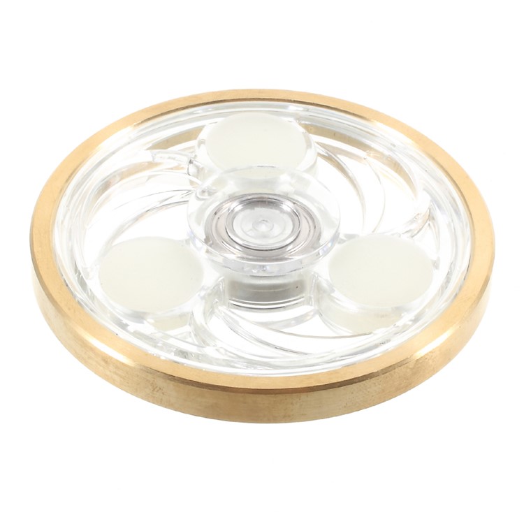 Transparent Round Fidget Spinner Luminous Finger Spinner Toy ADHD Focus Anxiety Relief Toys (CE/RoHS)-2