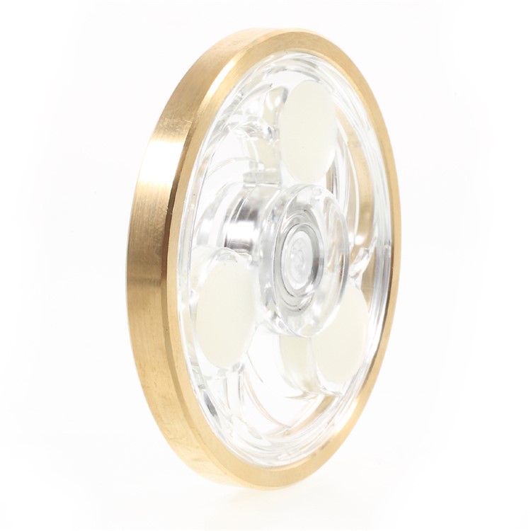 Transparent Round Fidget Spinner Luminous Finger Spinner Toy ADHD Focus Anxiety Relief Toys (CE/RoHS)-4