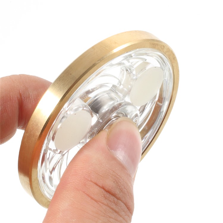 Transparent Round Fidget Spinner Luminous Finger Spinner Toy ADHD Focus Anxiety Relief Toys (CE/RoHS)-7