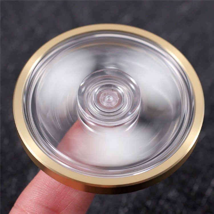 Transparent Round Fidget Spinner Luminous Finger Spinner Toy ADHD Focus Anxiety Relief Toys (CE/RoHS)-9