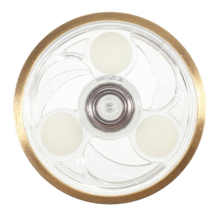 CE/RoHS Round Clear PC Luminous ADHD Focus Finger Fidget Spinner Anxiety Relief Toy - Wheel Texture Edge-1