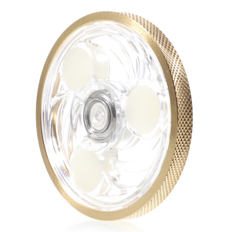 CE/RoHS Round Clear PC Luminous ADHD Focus Finger Fidget Spinner Anxiety Relief Toy - Wheel Texture Edge-3