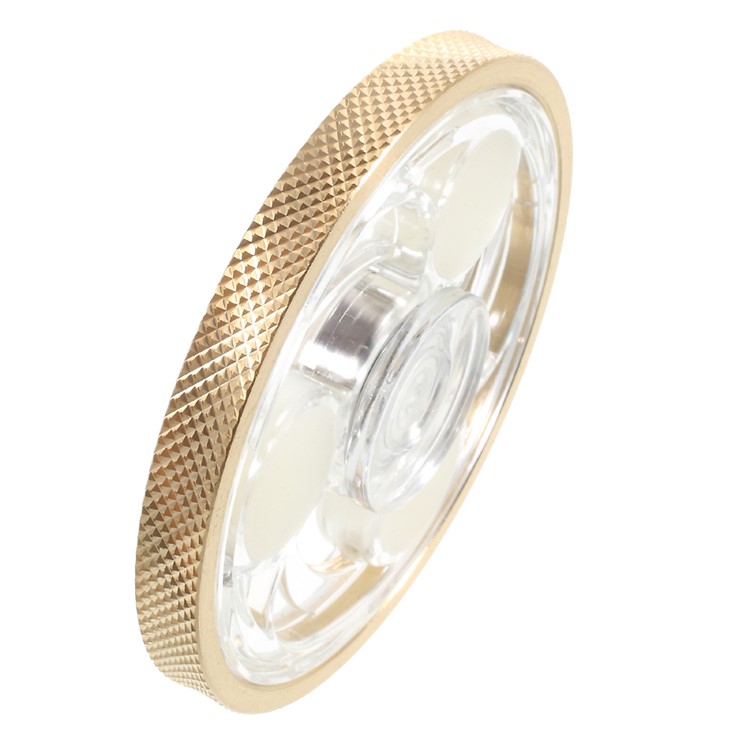 CE/RoHS Round Clear PC Luminous ADHD Focus Finger Fidget Spinner Anxiety Relief Toy - Wheel Texture Edge-4