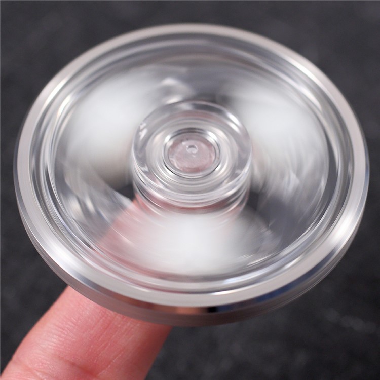 CE/RoHS Clear Round Luminous Silicone Finger Fidget Spinner Anxiety Relief ADHD Focus Toy - Sand-like Edge-10