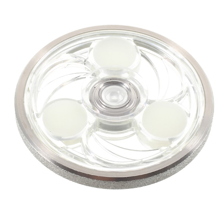 CE/RoHS Clear Round Luminous Silicone Finger Fidget Spinner Anxiety Relief ADHD Focus Toy - Sand-like Edge-2