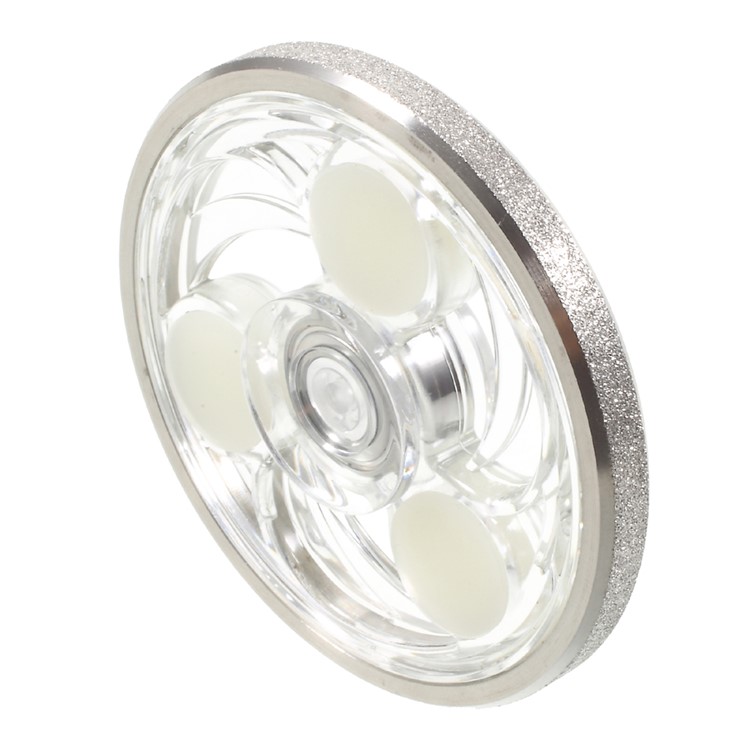 CE/RoHS Clear Round Luminous Silicone Finger Fidget Spinner Anxiety Relief ADHD Focus Toy - Sand-like Edge-3
