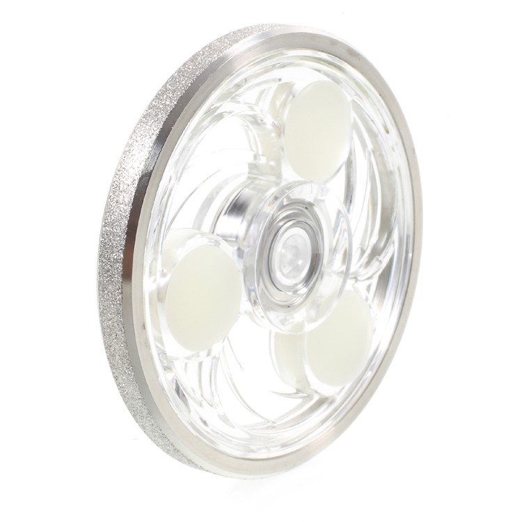 CE/RoHS Clear Round Luminous Silicone Finger Fidget Spinner Anxiety Relief ADHD Focus Toy - Sand-like Edge-4
