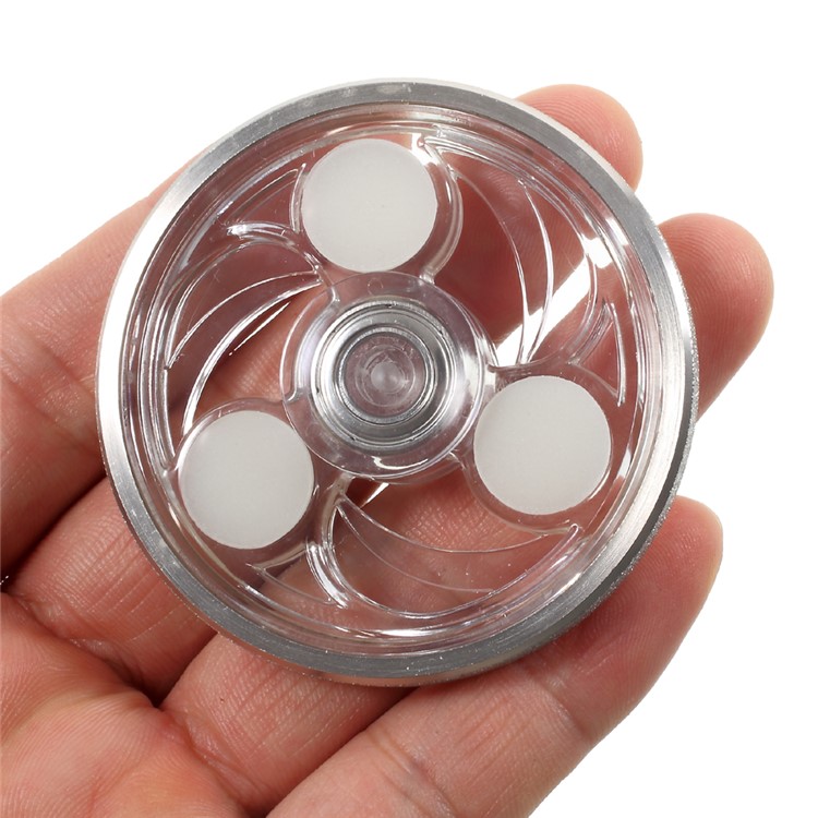 CE/RoHS Clear Round Luminous Silicone Finger Fidget Spinner Anxiety Relief ADHD Focus Toy - Sand-like Edge-5