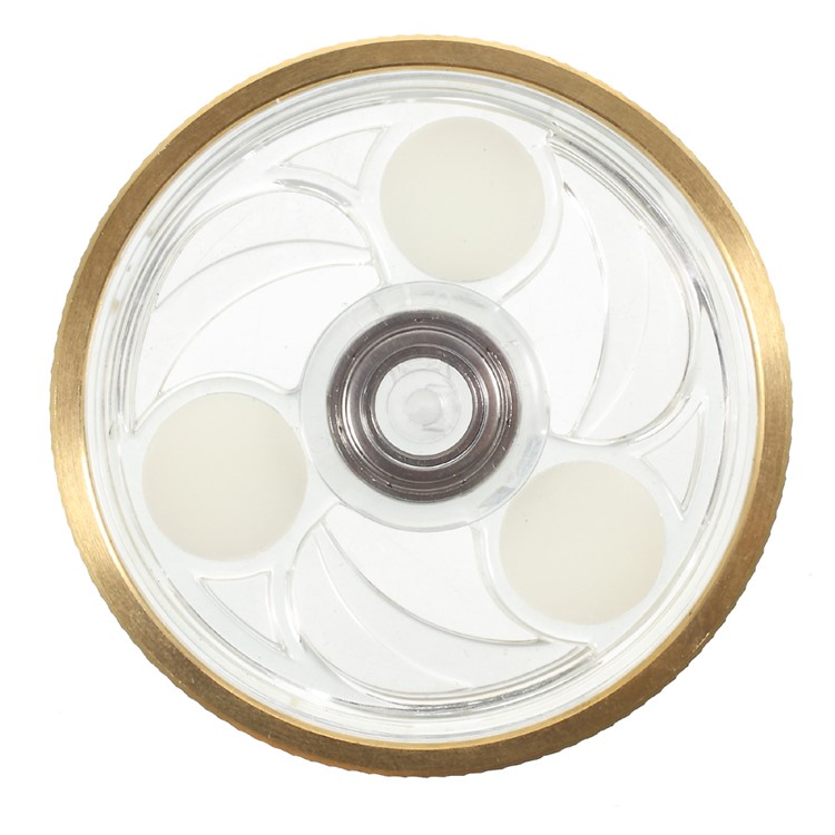 CE/RoHS Round Clear Luminous Finger Fidget Spinner Toy ADHD Focus Anxiety Relief Toys - Twill Edge-1
