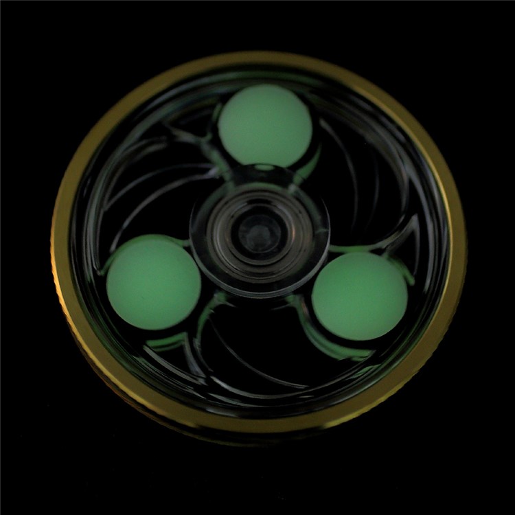 CE/RoHS Round Clear Luminous Finger Fidget Spinner Toy ADHD Focus Anxiety Relief Toys - Twill Edge-12
