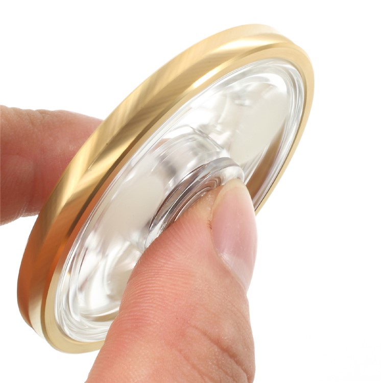 CE/RoHS Round Clear Luminous Finger Fidget Spinner Toy ADHD Focus Anxiety Relief Toys - Twill Edge-8