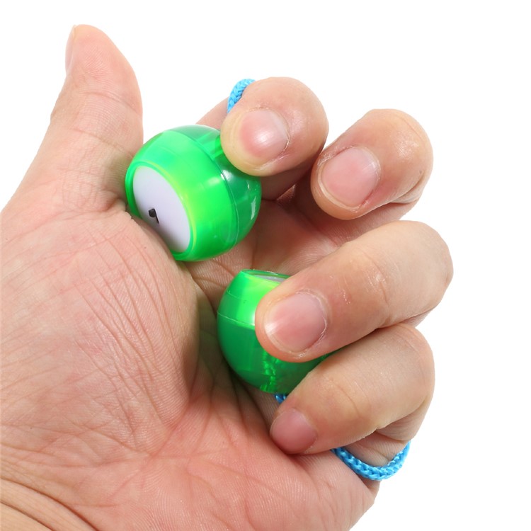 LED Luminous Finger YO-YO Ball Hand Fidget Toy Anti Stress Toy - Green-5