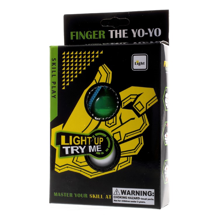 LED Luminous Finger YO-YO Ball Hand Fidget Toy Anti Stress Toy - Green-9