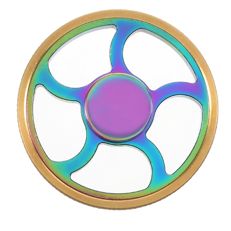 Colorized Wheel Pattern with Anti-slip Edges EDC Spinner Fidget Spinner Finger Toy-1