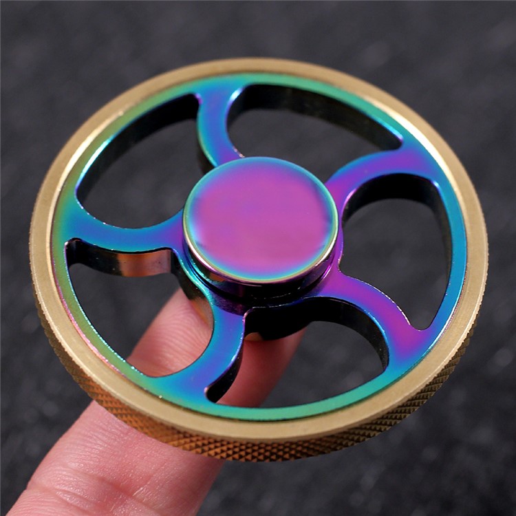 Colorized Wheel Pattern with Anti-slip Edges EDC Spinner Fidget Spinner Finger Toy-13