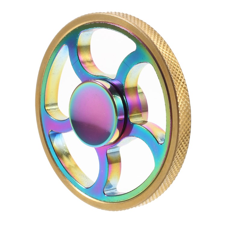 Colorized Wheel Pattern with Anti-slip Edges EDC Spinner Fidget Spinner Finger Toy-3