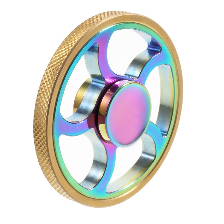 Colorized Wheel Pattern with Anti-slip Edges EDC Spinner Fidget Spinner Finger Toy-4