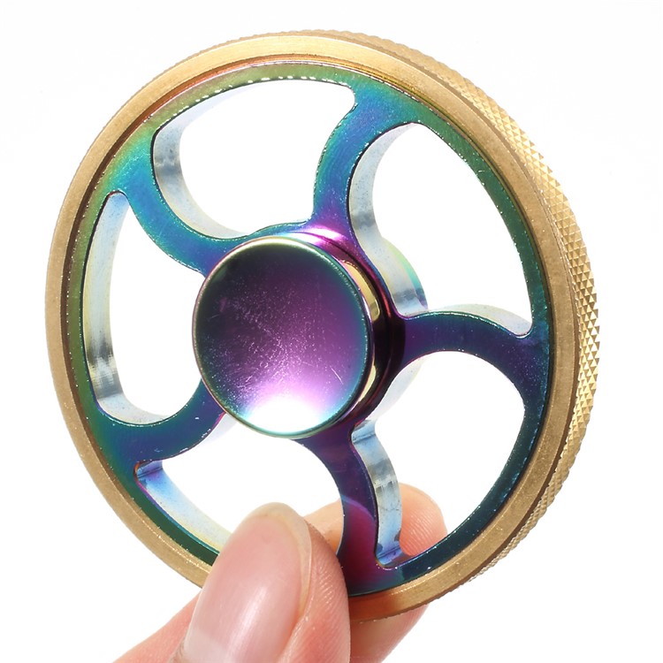 Colorized Wheel Pattern with Anti-slip Edges EDC Spinner Fidget Spinner Finger Toy-6