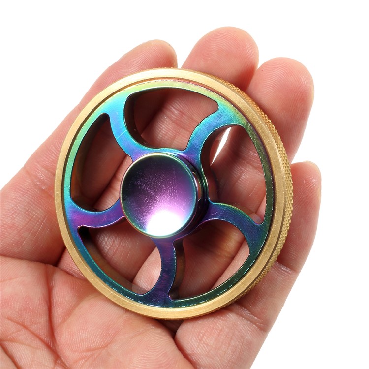 Colorized Wheel Pattern with Anti-slip Edges EDC Spinner Fidget Spinner Finger Toy-7