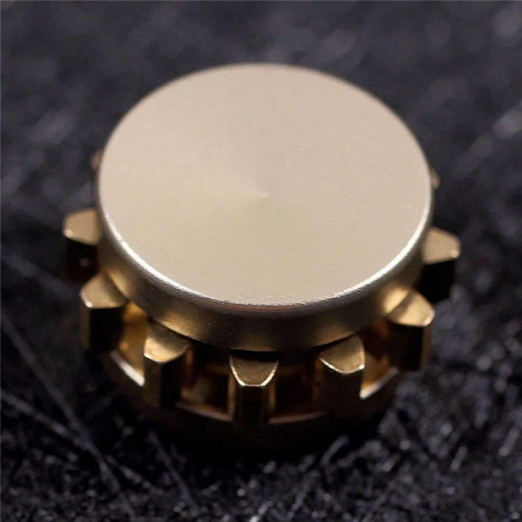 Mini Gear Fidget Spinner Aluminum Alloy Finger Spinner Stress Reducer for ADD ADHD - Gold-11