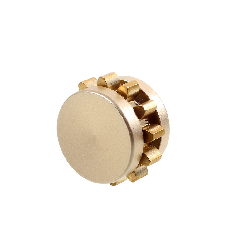 Mini Gear Fidget Spinner Aluminum Alloy Finger Spinner Stress Reducer for ADD ADHD - Gold-3