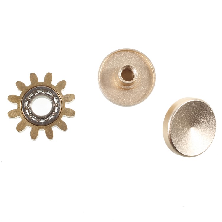 Mini Gear Fidget Spinner Aluminum Alloy Finger Spinner Stress Reducer for ADD ADHD - Gold-8