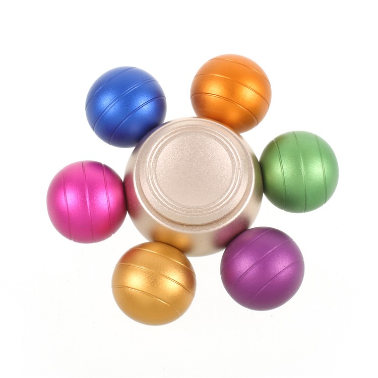 Zinc Alloy Six-arm Balls Colorful Fidget Spinner Stress Reducer Finger Toy-1